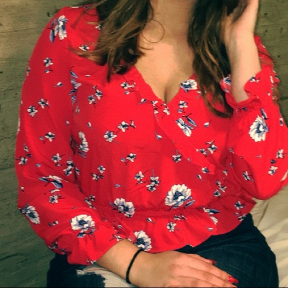 Red blouse